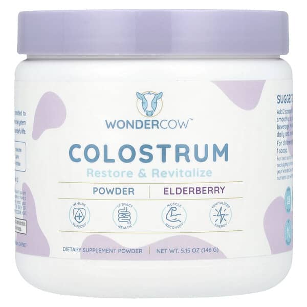 Colostrum Powder, Elderberry, 5.15 o (146 g)