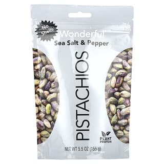 Wonderful Pistachios, Sea Salt & Pepper, No Shells, 5.5 oz (155 g)