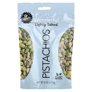 Wonderful Pistachios, Lightly Salted, No Shells, 6 oz (170 g)'
