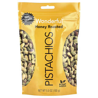 Wonderful Pistachios, Honey Roasted, No Shells, 5.5 oz (155 g)
