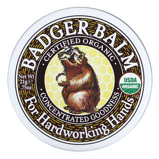 Organic Badger Balm for Hardworking Hands, 0.75 oz (21 g)