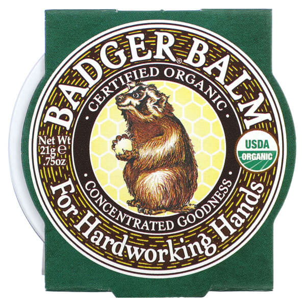 Badger, 勤勞雙手用有機貝吉獾，0.75 盎司（21 克）