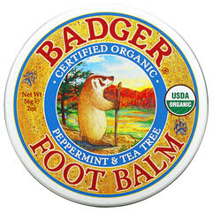Badger Company, Foot Balm, Peppermint & Tea Tree, 2 oz (56 g)