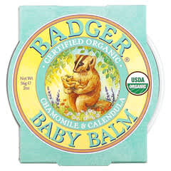 Badger Company, Producto orgánico, Bálsamo para bebés, Manzanilla y caléndula, 56 g (2 oz)