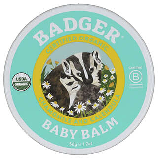 Badger, Bálsamo Orgânico para Bebês, Camomila e Calêndula, 56 g (2 oz)