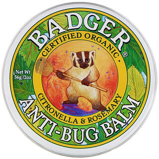Badger Company, Bálsamo Anti-insecto, Citronela y Romero, 2 oz (56 g)