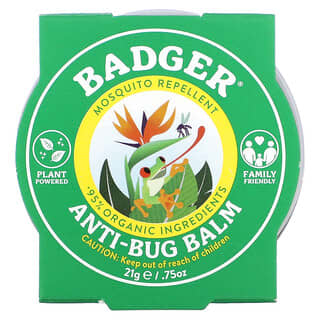 Badger Company, Organic Anti-Bug Balm, Citronella & Rosemary, 0.75 oz (21 g)