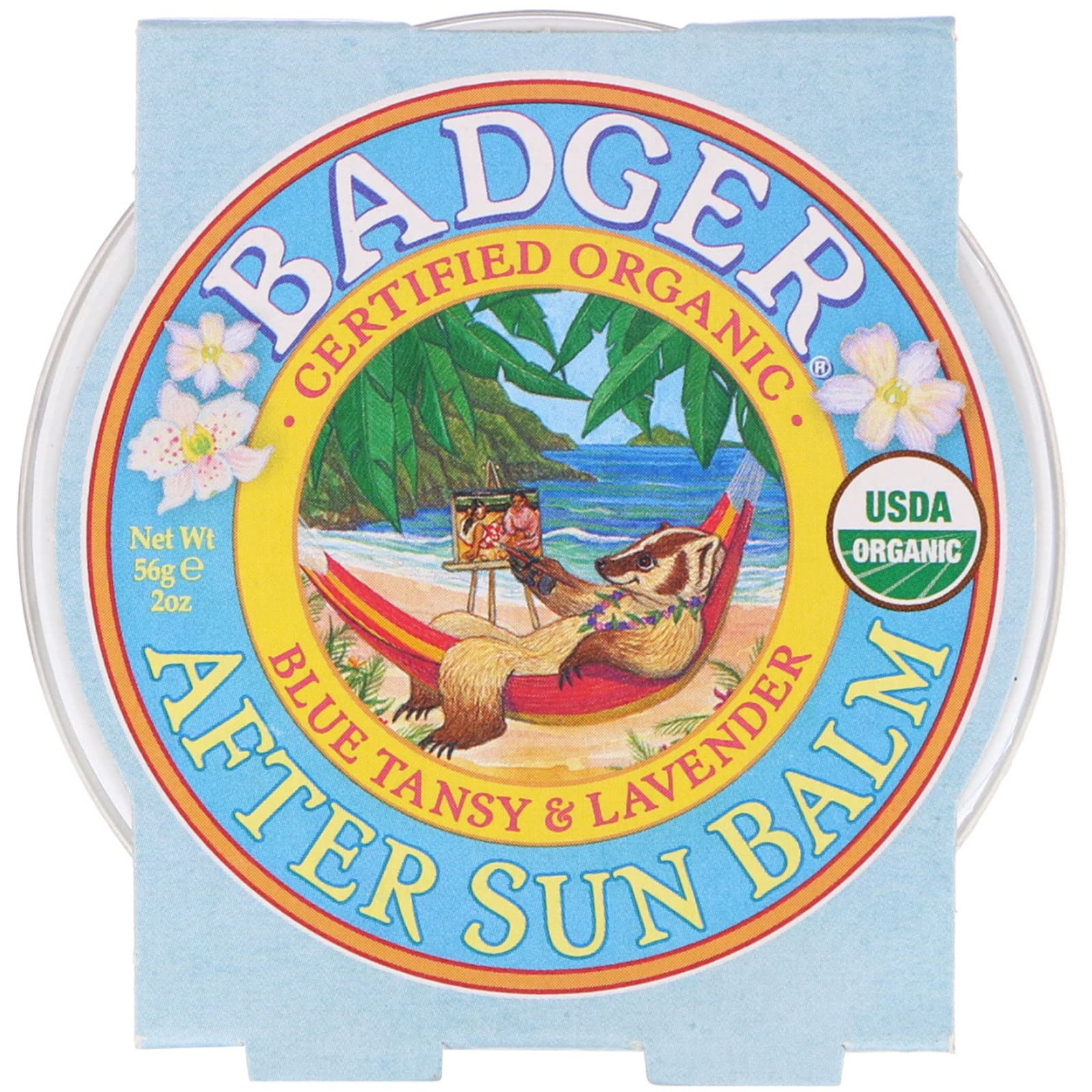 Badger Company, Organic, After Sun Balm, Blue Tansy & Lavender, 2 oz (56 g)