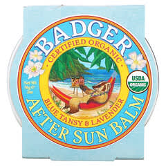 Badger Company, Bálsamo orgánico post solar, azul tansy y lavanda, 2 oz (56 g)