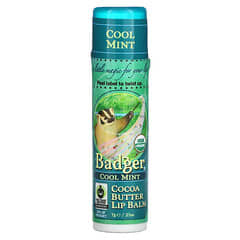Badger Company, Cocoa Butter Lip Balm, Cool Mint, 0.25 oz (7 g)