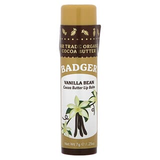 Badger, Cocoa Butter Lip Balm, Vanilla Bean, 0.25 oz (7 g)