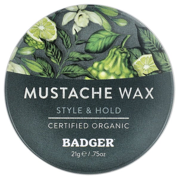 Badger, 콧수염 왁스, 바닐라 & 베르가모트, 21g(0.75oz)