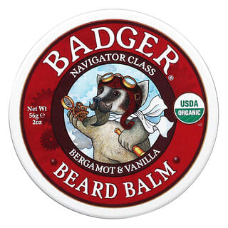 Badger, navigateur class, baume pour barbe, bergamote et vanille, 56 g