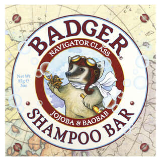 Badger, Shampoo Bar, Jojoba & Baobab, 3 oz (85 g)