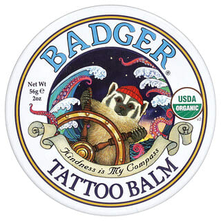 Badger Company, 有機，紋身香膏，2盎司（56克）