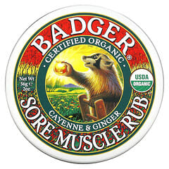 Badger Company, Pomada para Dor Muscular, Pimenta-caiena e Gengibre, 56 g (2 oz)