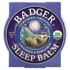 Badger Company, Bálsamo orgánico para dormir, lavanda y bergamota, 56 g (2 oz)