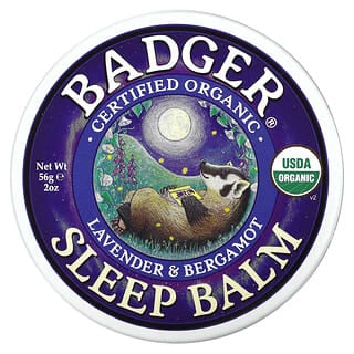 Badger Company, Organic Sleep Balm, Lavender & Bergamot, 2 oz (56 g)
