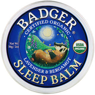 Badger Company, Bálsamo Orgânico para Sono, Lavanda e Bergamota, 56 g (2 oz)