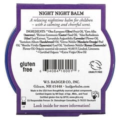 Badger Company, Organic, Night-Night Balm, Lavender & Chamomile, 2 oz (56 g)