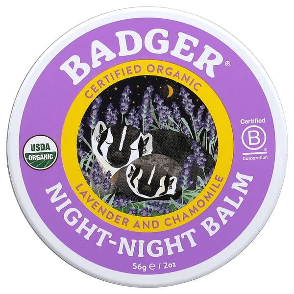 Badger, 有機，睡眠幫助膏，薰衣花草和洋甘菊香，2 盎司（56 克）