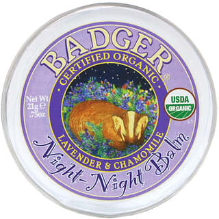 Badger Company, Orgânico, Bálsamo Noturno, Lavanda e Camomila, 21 g (0,75 oz)