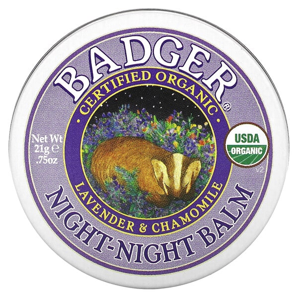 Badger Company, オーガニック、おやすみバーム、ラベンダー＆カモミール、21g（75オンス）