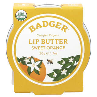 Badger, 립 버터, 스위트 오렌지, 20g(0.7oz)