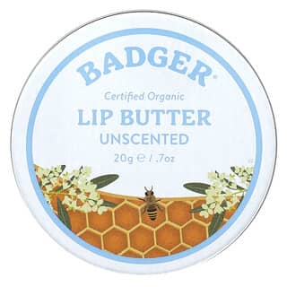 Badger, Lip Butter, Unscented, 0.7 oz (20 g)