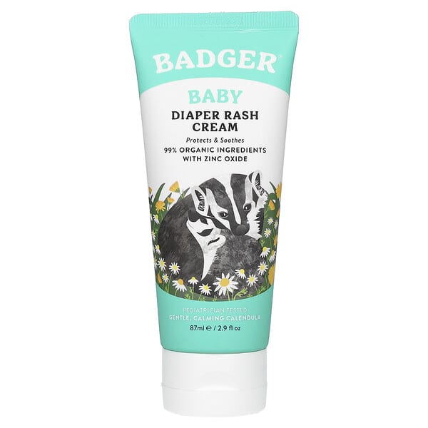 Badger, 아기용 기저귀 발진 크림, 카렌듈라, 87ml(2.9fl oz)