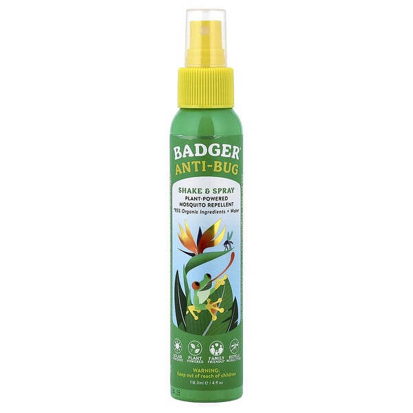 Badger, Anti-Bug Shake & Spray, 4 fl oz (118.3 ml)