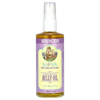 Badger, Pregnant Belly Oil, Rose & Vanilla, 4 fl oz (118 ml)