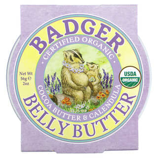 Badger Company, Organic Belly Butter, Cocoa Butter & Calendula,  2 oz (56 g)