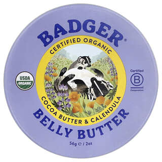Badger, Organic Belly Butter, Cocoa Butter & Calendula, 2 oz (56 g)
