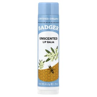 Badger, Balsam de buze, fără parfum, 0,15 oz (4,2 g)