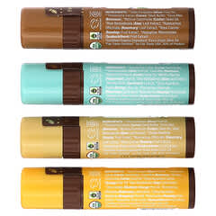 Badger Company, Organic, набор бальзамов для губ с маслом какао, 4 упаковки по 7 г (0,25 унции)