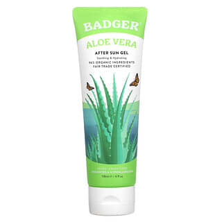 Badger Company, Aloe Vera, After Sun Gel, Unscented, 4 fl oz (118 ml)