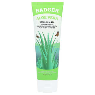 Badger, Aloe vera, Gel para después del sol, Sin fragancia, 118 ml (4 oz. Líq.)