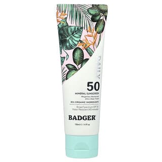 Badger, Daglig mineralsolskyddsmedel, SPF 50, 118 ml