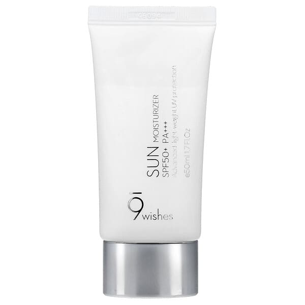 9Wishes, Hidratante Solar, FPS 50+ PA +++, 50 ml (1,7 fl oz)
