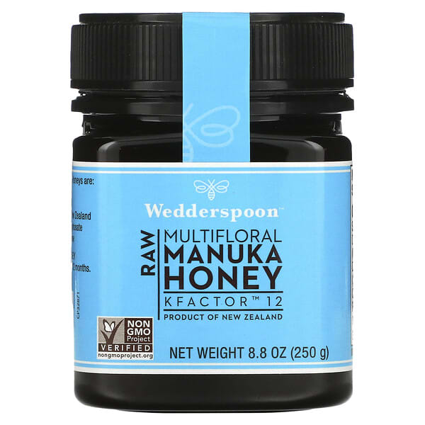 Wedderspoon‏, Raw Multifloral Manuka Honey, KFactor 12, 8.8 oz (250 g)