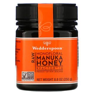 Wedderspoon, KFactor 16, необработанный монофлорный мед манука, 250 г (8,8 унций)