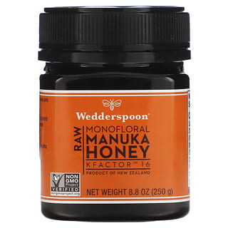 Wedderspoon, KFactor 16, необработанный монофлорный мед манука, 250 г (8,8 унций)