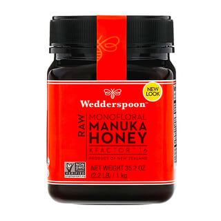 Wedderspoon, необработанный монофлорный мед манука, KFactor 16, 1 кг (2,2 фунта)