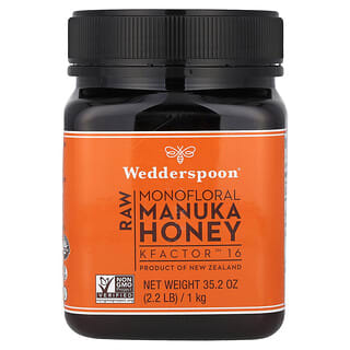 Wedderspoon, Kfactor 16, Miel de manuka monofloral brut, 1 kg