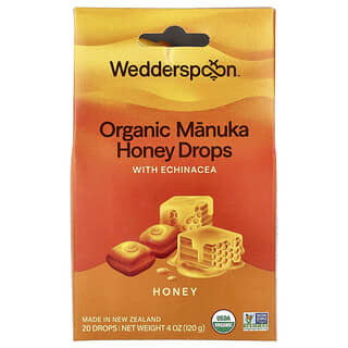 Wedderspoon, Organic Manuka Honey Drops, Bio-Manukahonig-Tropfen mit Echinacea, 20 Drops, 120 g (4 oz.)