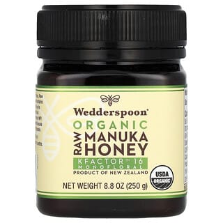 Wedderspoon, Miel de Manuka cru biologique, KFactor 16, 250 g