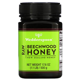 Wedderspoon, Raw, Beechwood Honey, 17.6 oz (500 g)