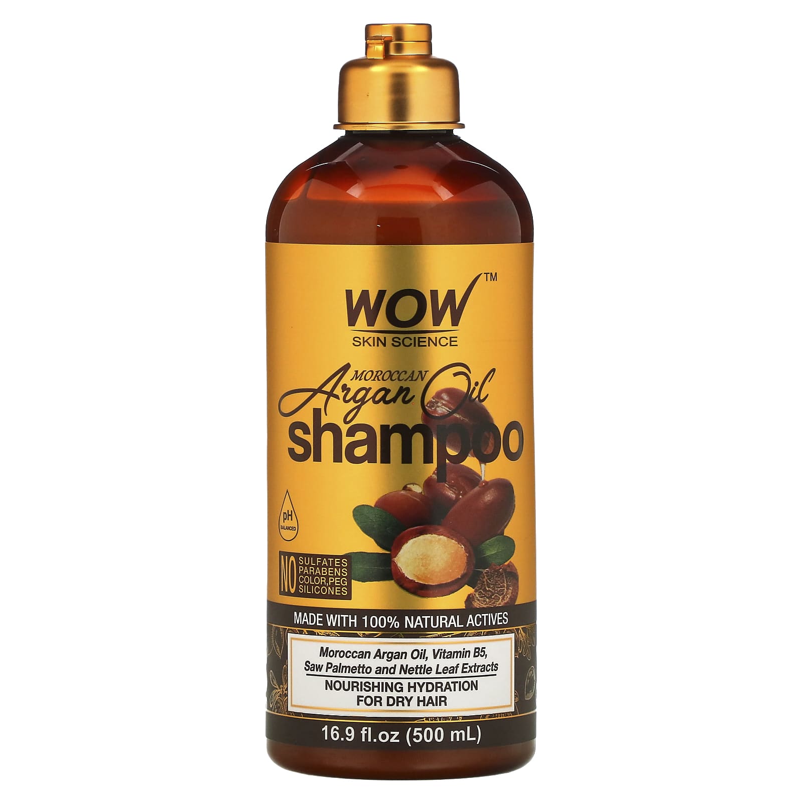 Wow Skin Science, Moroccan Argan Oil Shampoo,  fl oz (500 ml)