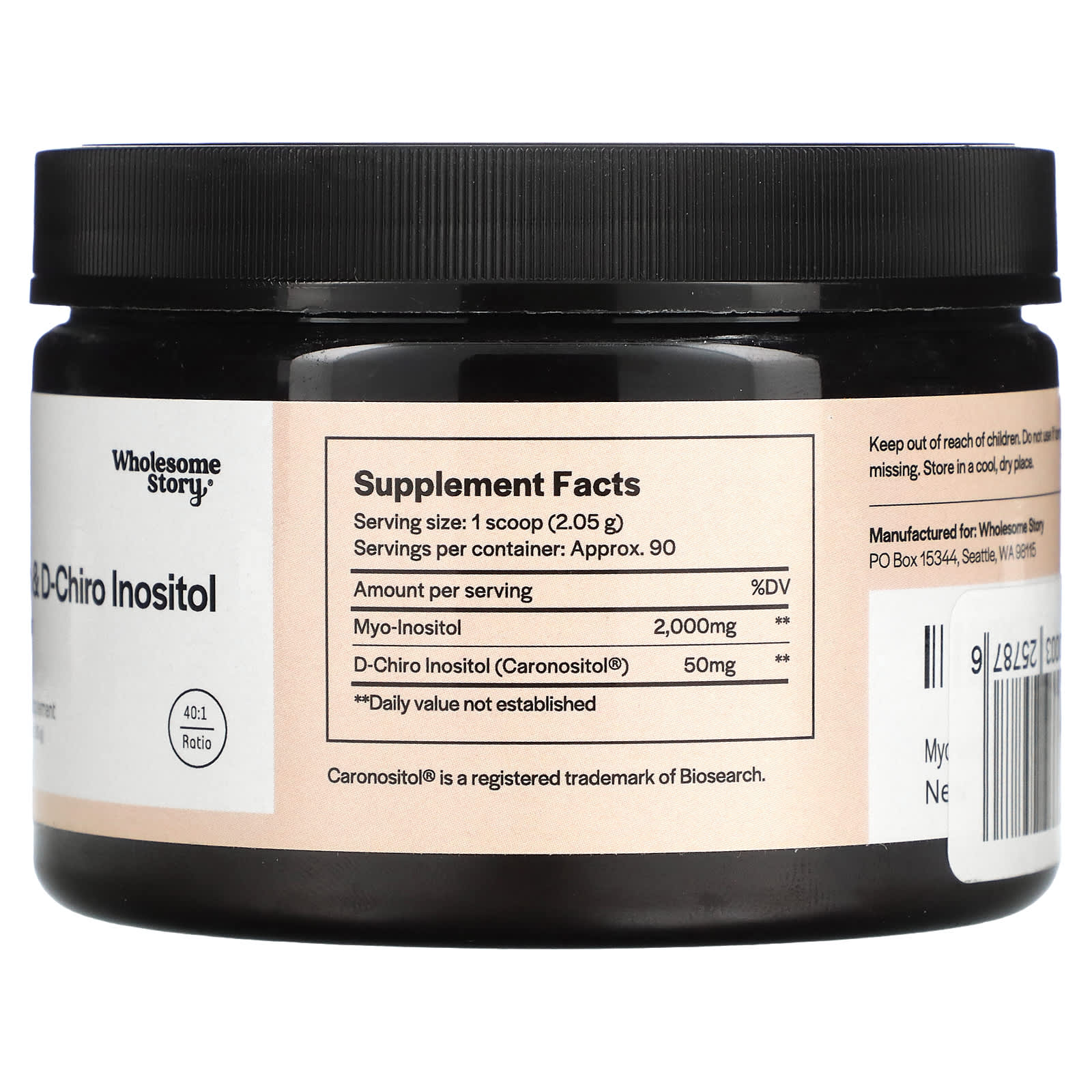 Wholesome Story, Myo & DChiro Inositol Powder, 6.5 oz (185 g)